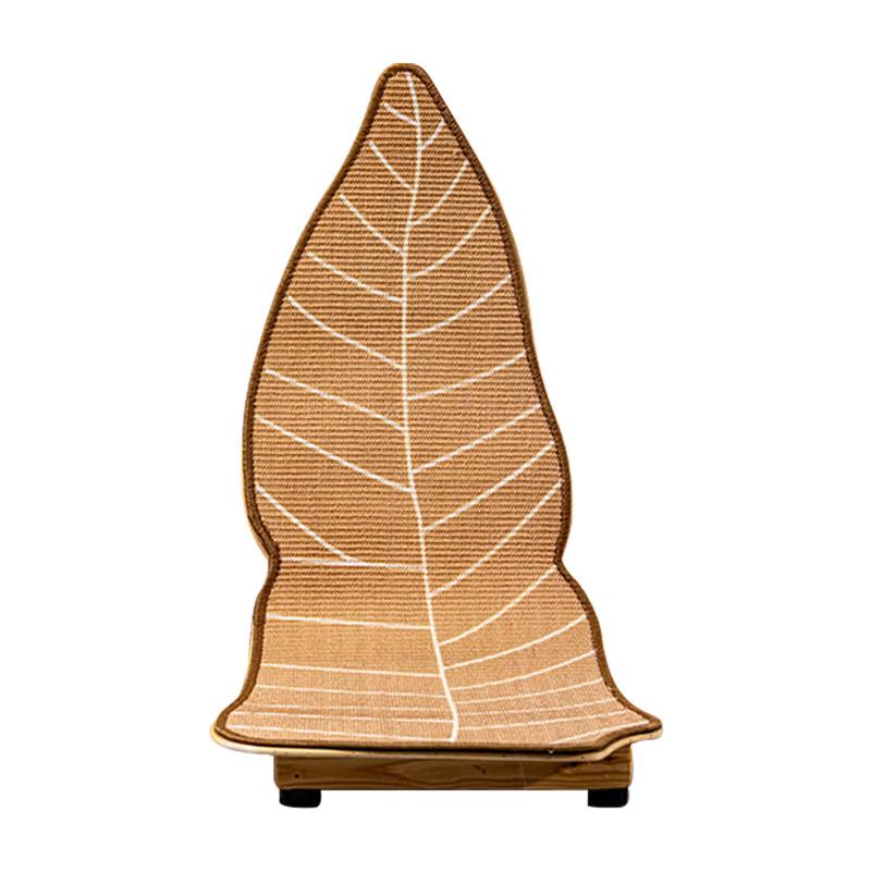Leaf Shaped Sisal Cat Scratcher Vertical Scratching Pad with Cat Bed Durable Cardboard Toy for Cats Wear Resistant Scratch Toy светло-коричневого
