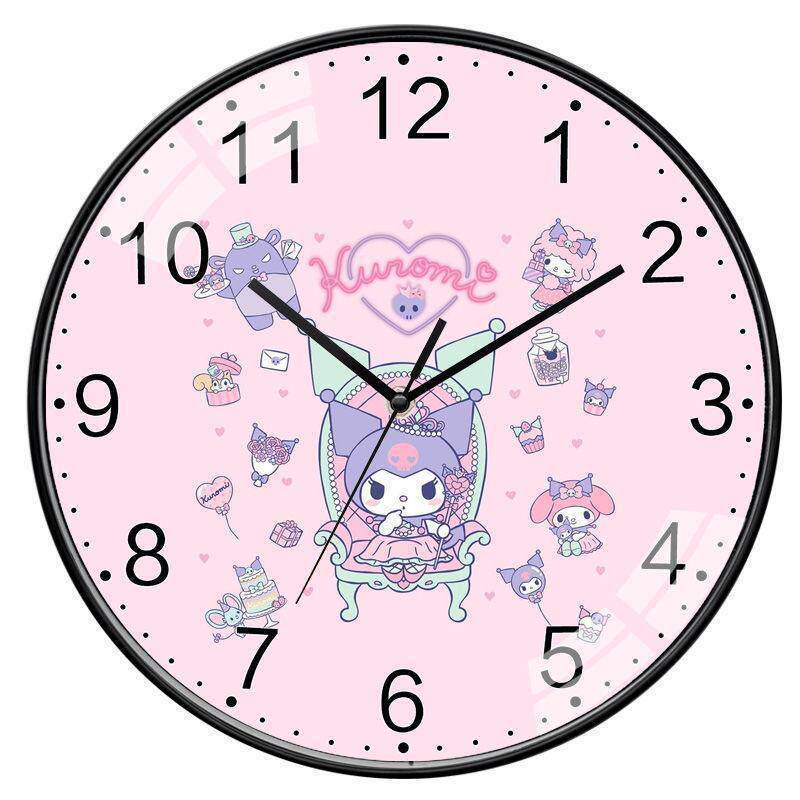 

Kuromi Sanrio Children s Decorative Indoor Wall Clock for Study Room 8 inches