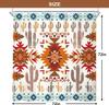 Orange Brown Western Aztec Cactus Shower Curtain Southwestern Boho Tribal Geometric Ethnic Bathroom Native American Waterproof