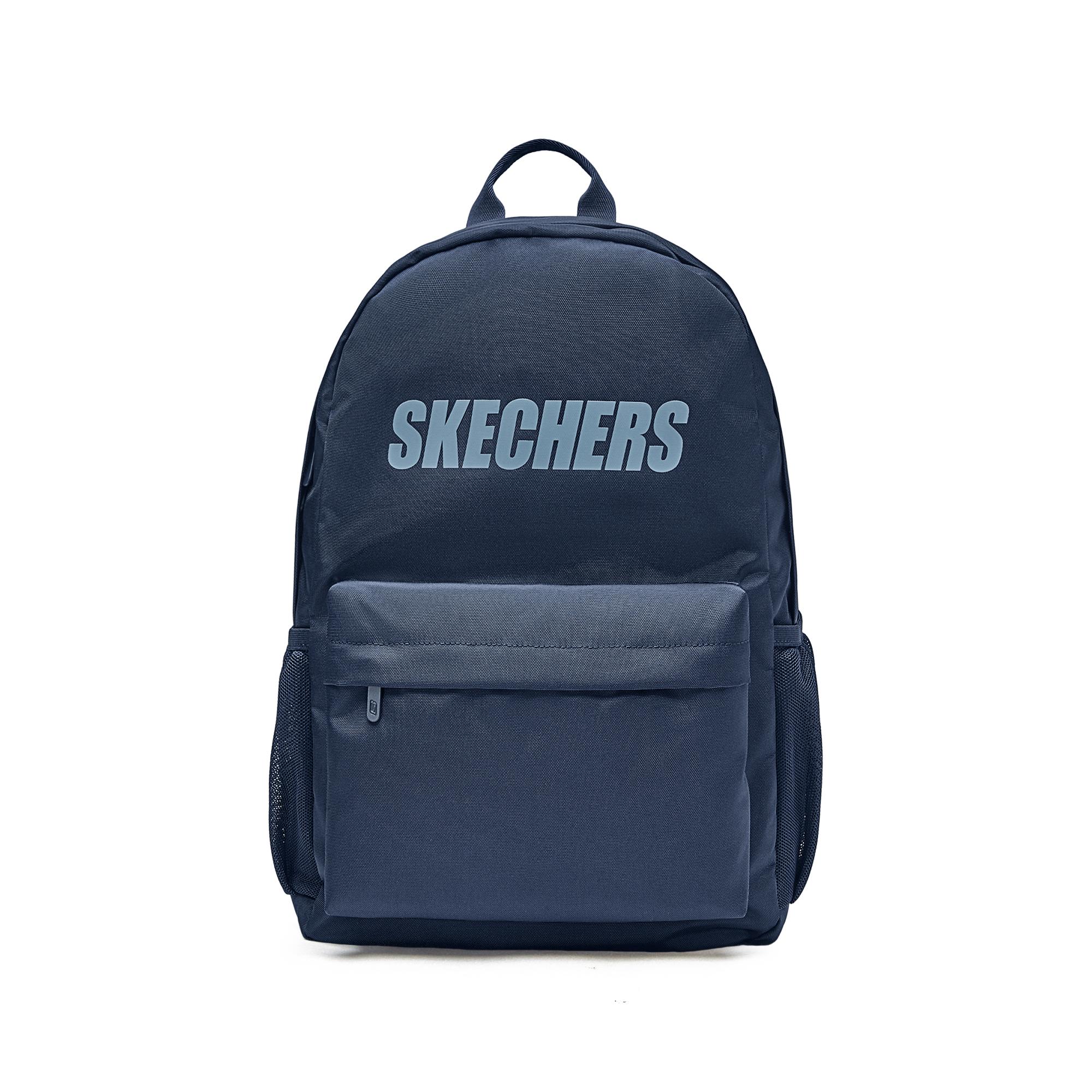 Skechers 18L Commuter Zipper Closure Fabric Backpack Unisex Backpack Navy-Blue L324U163-002Z Navy Blue