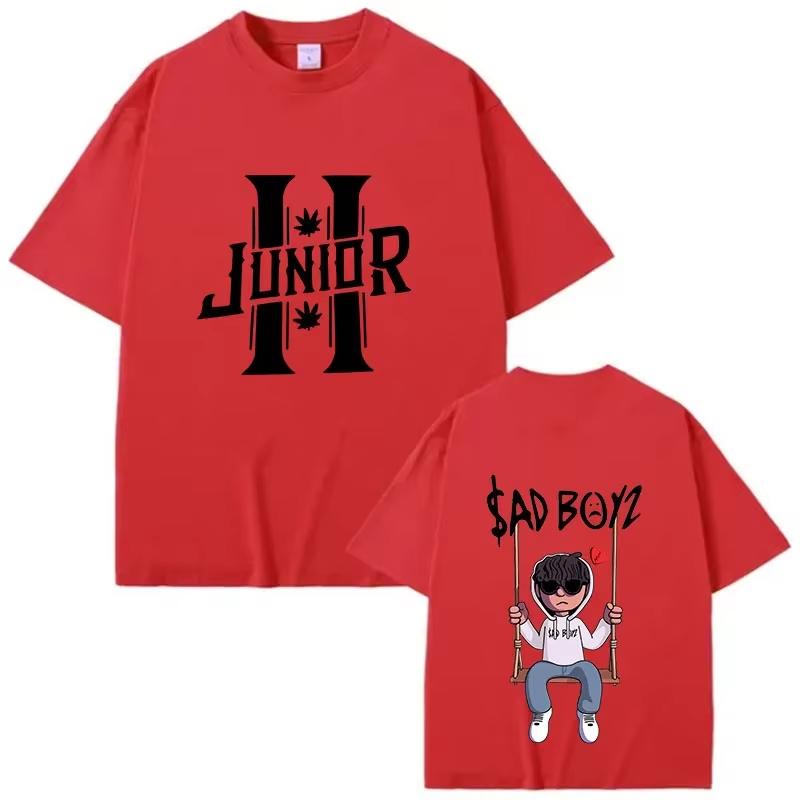Junior H Sad Boyz TShirts Unisex Harajuku ONeck Short Sleeve Shirts Fans Gift Casual Mens T Shirts Cotton Summer Top Tees