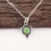 Natural Green Cat's Eye Gemstone 925 Sterling Silver Jewelry Handmade Pendant PP-39-44