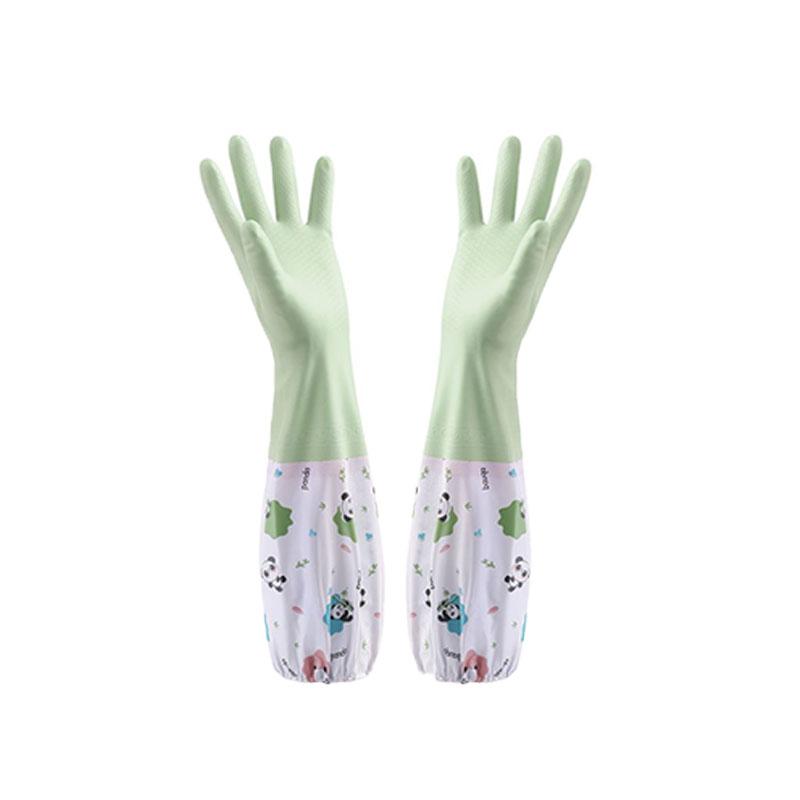 Thicken Women's Dishwashing Long Sleeves PVC Gloves,Waterproof,latex Free,Reusable, Kitchen Cleaning, Working Safety Gloves