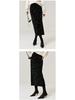 Velvet Sequin A-line Black Skirt - Women's 2025 Autumn/Winter Collection