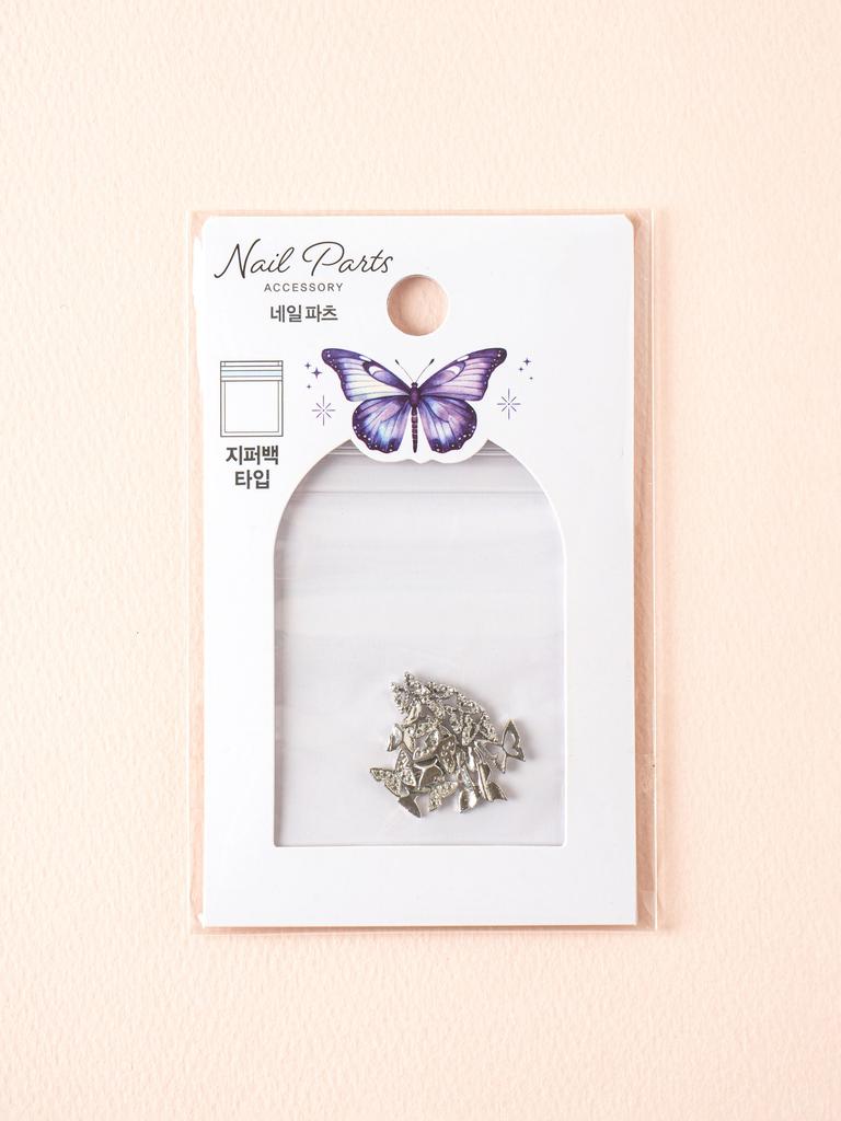 Silver Butterfly Nail Art Charms (15 Pcs Set)