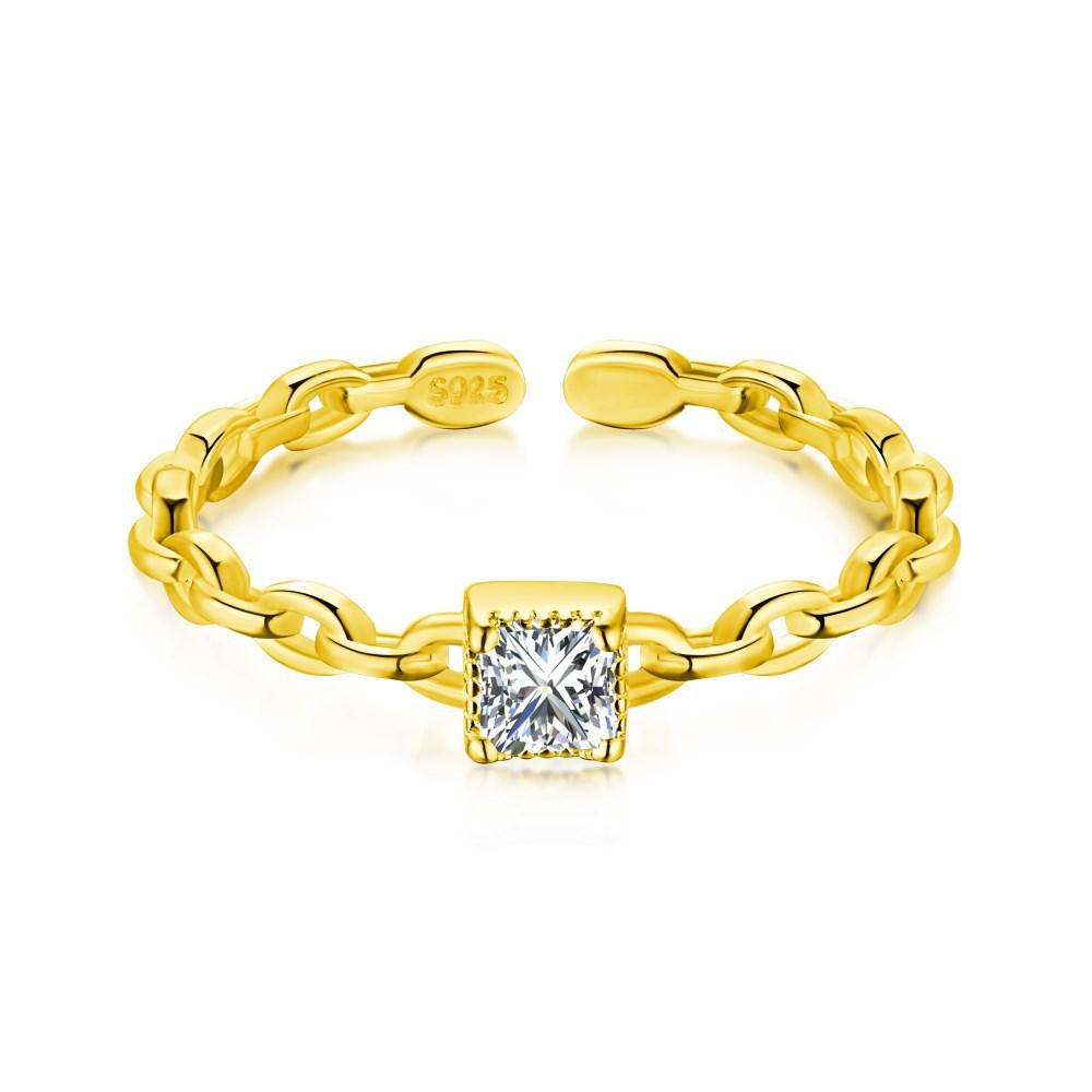 Tancise Classic 925 Sterling Silver Zircon Ring Ladies Jewelry Promesse de mariage Cadeau de fête