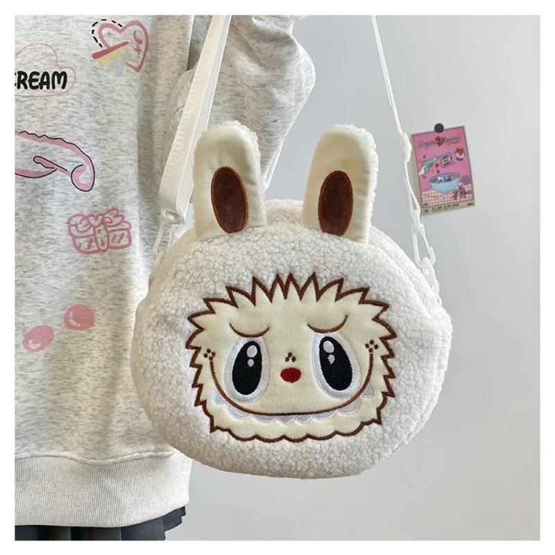 Cute Labubu Crossbody Bag Cartoon Backpack Doll Change Plush Bag Children'S Backpack Cartoon Bag Shoulder Bag Handbag Girl Gift