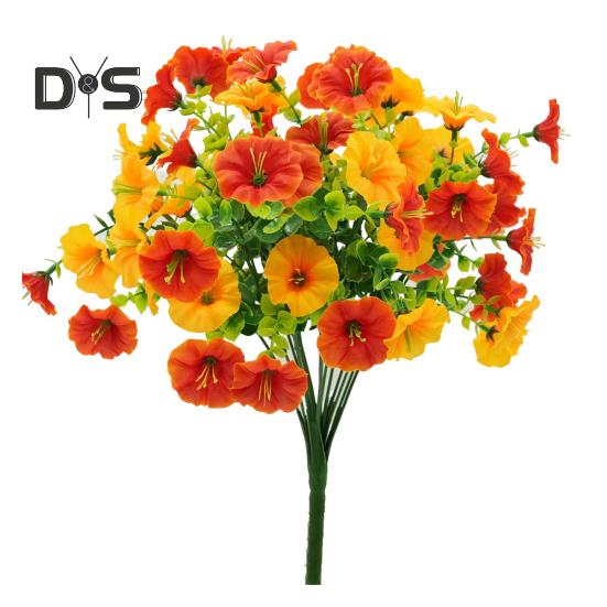 

Искусственный букет ипомеи, многоразовый набор искусственных цветов, реалистичные искусственные цветы ипомеи со стеблем для дома, свадьбы, гостиной, офиса, декора оранжевый