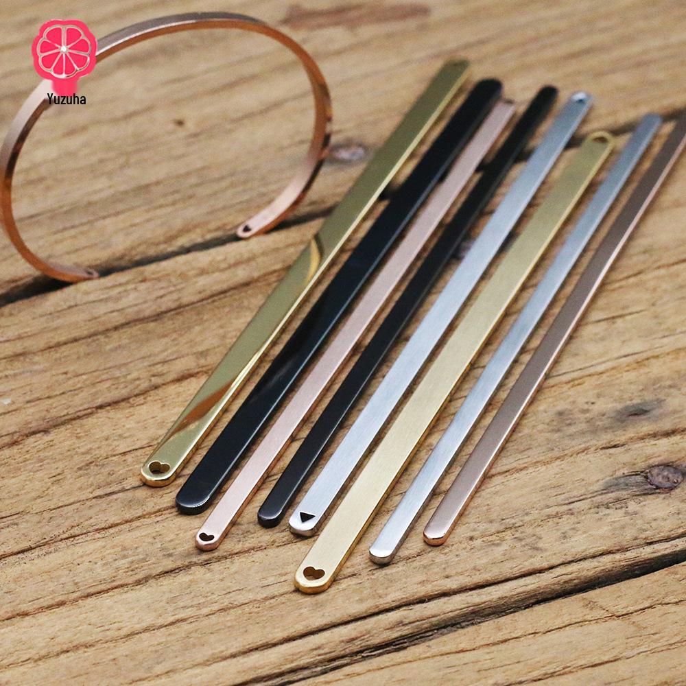 Available C-Shaped Open Cuff Bangle, Brushed & Mirror Finish, Stainless Steel, DIY Engravable, Multi-Size.