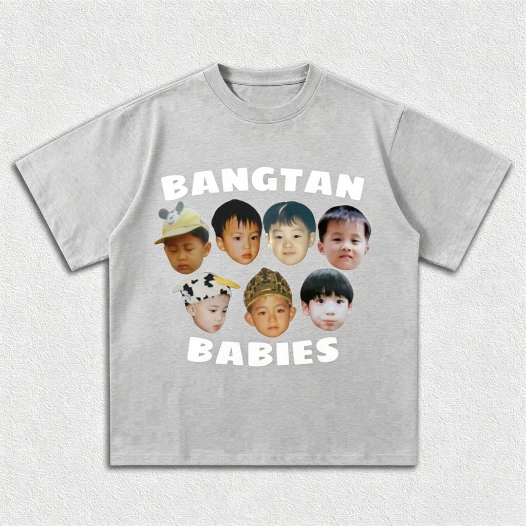 BTS Bangtan Babies Graphic Unisex 100cotton Tshirt 2026 Summer New Kpop Oversize Streetwear Fashion Oneck Shirt Fan Gifts