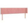 Headboard with Ears Pink 203x16x78 88 Cm Velvet