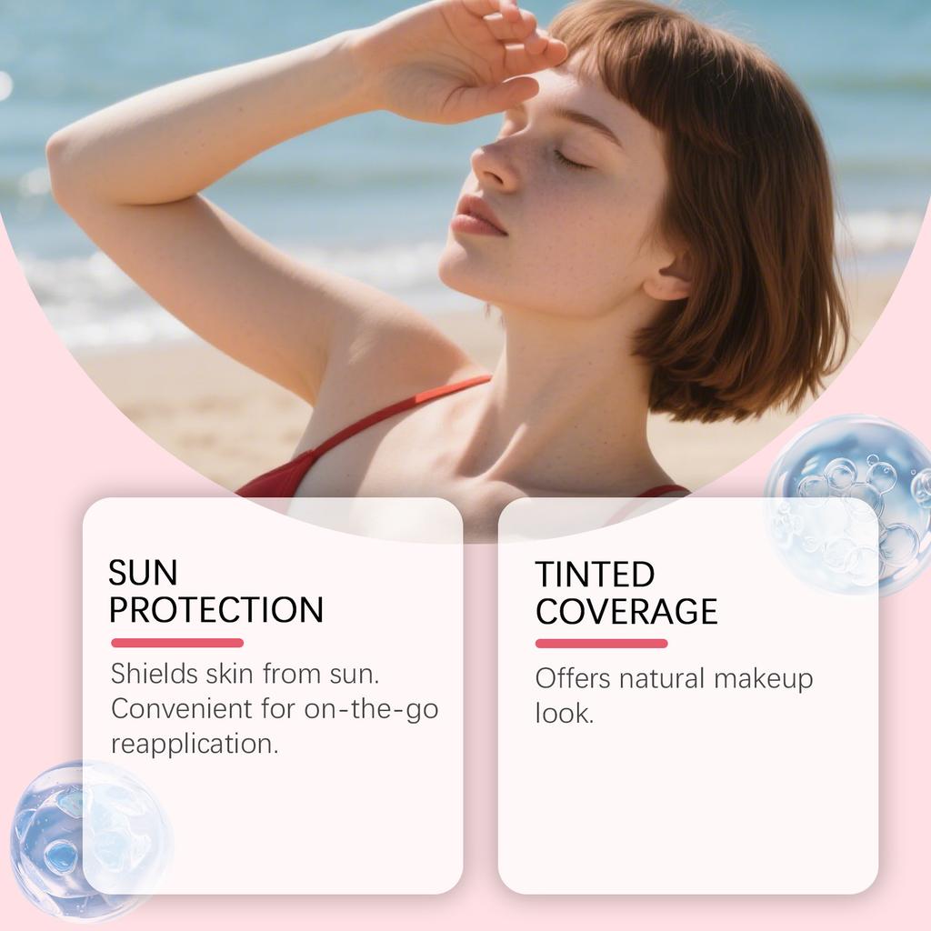 Colored Sunscreen, Strawberry Sunscreen, Refreshing And Non-greasy, Suitable For All Skin Types, Protective Cream