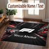 Custom Rug F1 Pattern Print Name Text Soft Non‑Slip Floor Carpet for Home Indoor Decoration