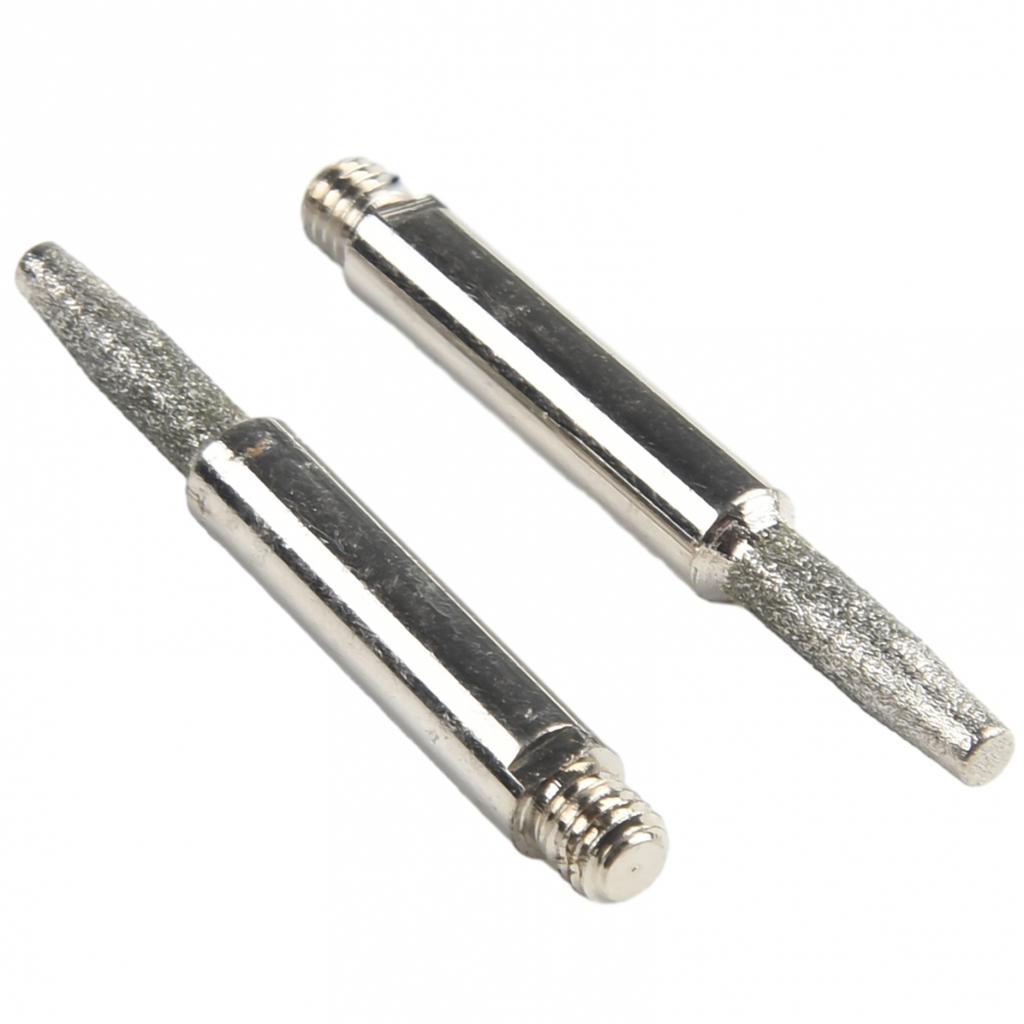 6pcs Grinding Head Chainsaw Sharpener Cylindrical Burr Silver