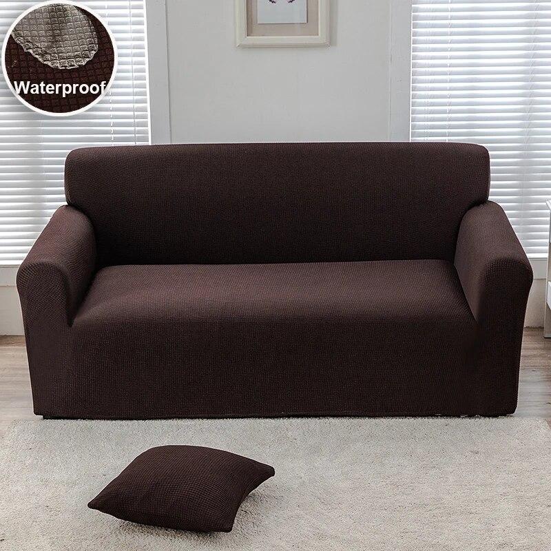Waterproof Jacquard Sofa Cover Elastic Sofa Slipcover For Kids Pets Sofa Cushion Cover L Shaped Combination Chaise 1/2/3/4 Seats