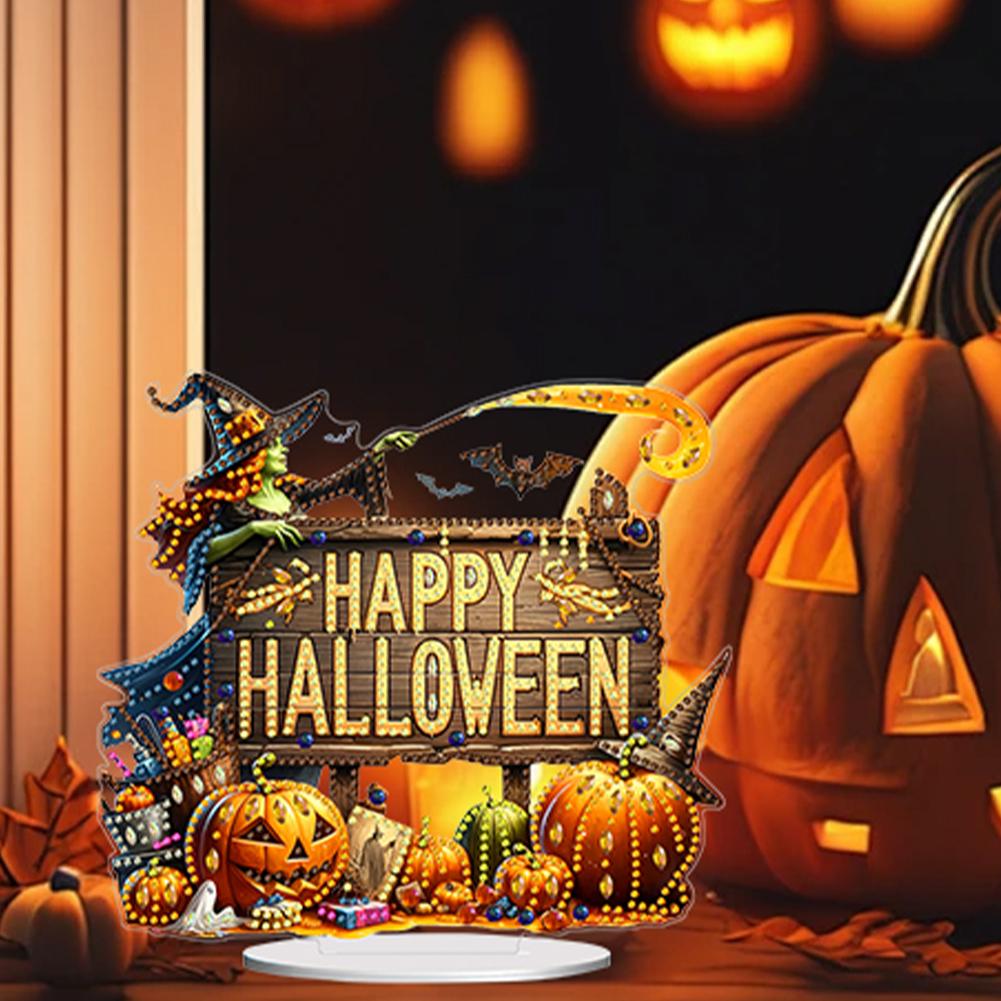 Acryl Halloween Thema Diamant Malerei Tischdekorationen Set 5D DIY Diamant Kunst Tischdekorationen Heim Schlafzimmer Dekoration