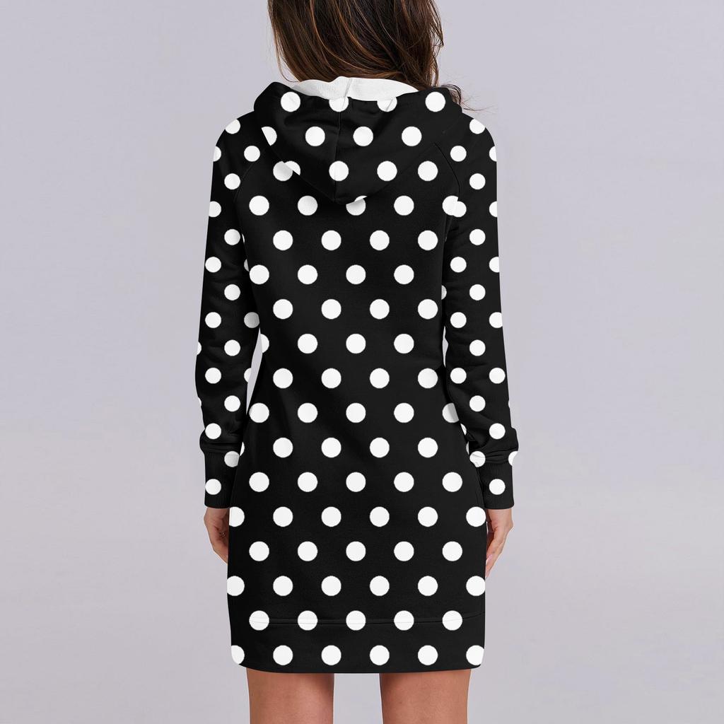 Womens Sweatshirt Dress Long Sleeve Hoodies Dresses Casual Hoodie With Pockets Fall And Winter