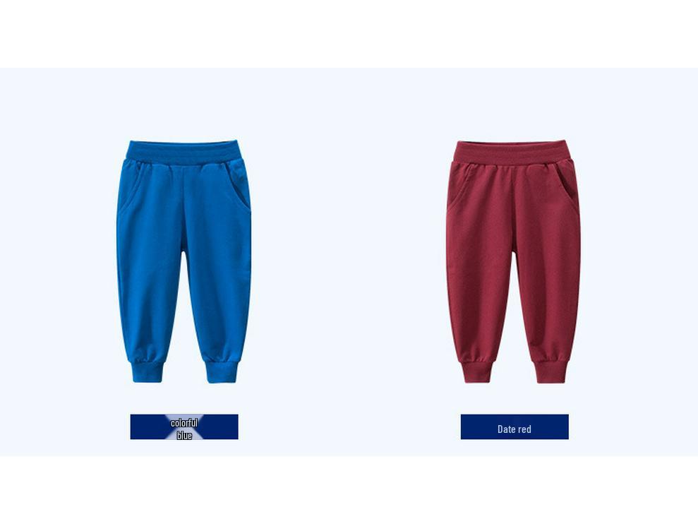 27kids Frühling/Herbst 2024 Einfarbige Jungen-Sporthose