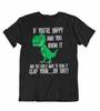 Womens T-REX  T-Shirt Happy You Know It Clap Your..OH S**t Funny Dinosaur