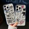 Black Cat Sketch Kitten Phone Case for Xiaomi Mi 15 14T 14 12T 11T 11 Poco M7 X7 X6 F5 F6 X5 GT Pro 4G 5G Transparent Soft Cover