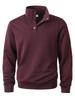 Spring Autumn Quartet Men's Standing Collar Single Breasted Casual Long Sleeve Sweatshirt Men Warmth Comfortable Fit Skin-friendly Breathable Tops