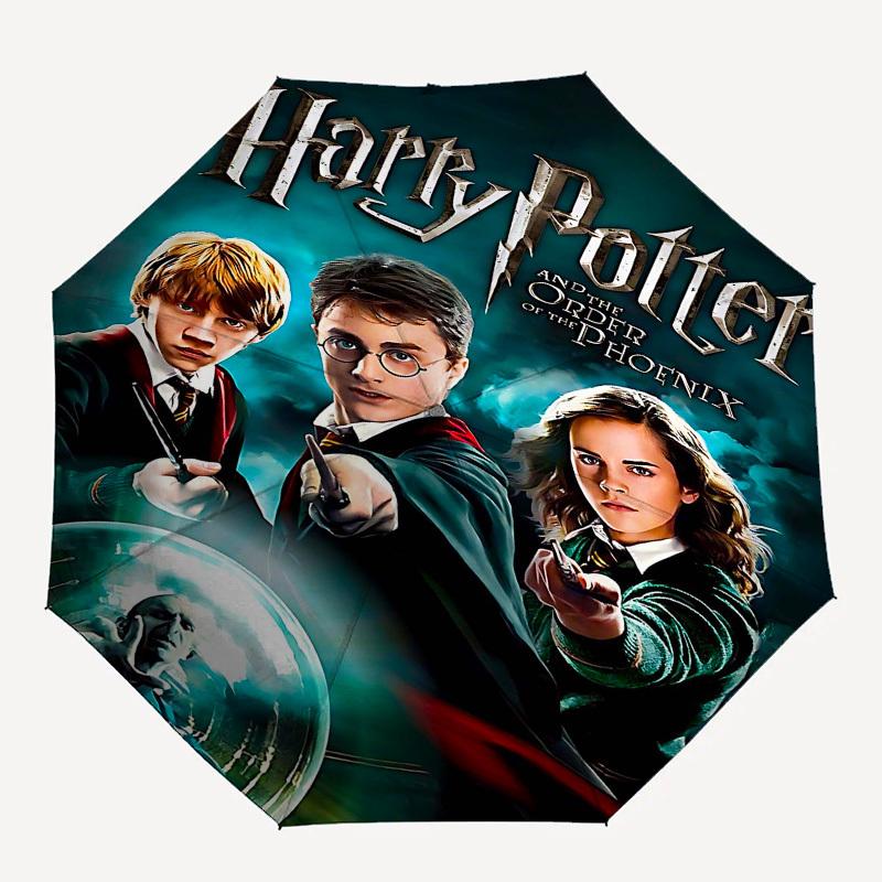

1pc Harry Potter, Phoenix Automatic Folding Umbrella - Compact 8-Rib Design, Durable Plastic & Iron1385L