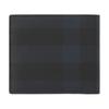 Burberry 3D Letter Logo Double Fold Check Pattern Leather Wallet Men Wallet Navy-Blue 80732801