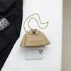 Personality Clothes Rivet Bag Bag 2025 New Korean Version Fashion Trend Single Shoulder Ladies Internet Celebrity Crossbody Small Square Bag Pu