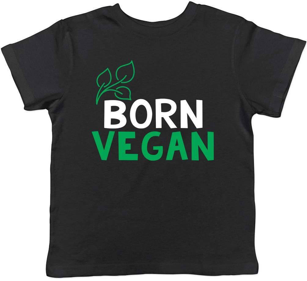 

Born Vegan Vegetarian Childrens Kids Boys Girls Tee T-shirt 120