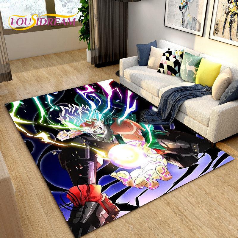 My Hero Academia, Japan Anime Area Koberec,Koberec Koberec do obývacího pokoje Ložnice Pohovka Dekorace rohožky, Protiskluzová podložka pro děti na hraní