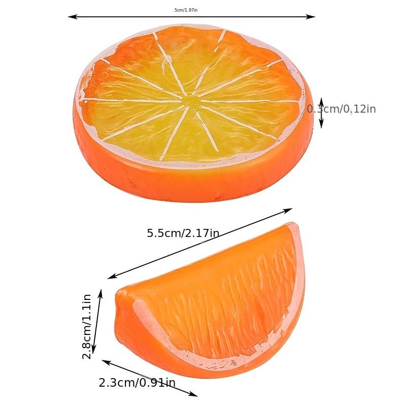 6 Artificial Lemon Slices Blocks Props Simulation Fake Fruit Realistic Model Party Home Kitchen Restaurant Christmas Decoration