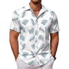 Men S Short Sleeve Tropical Print Hawaiian Casual Shirt