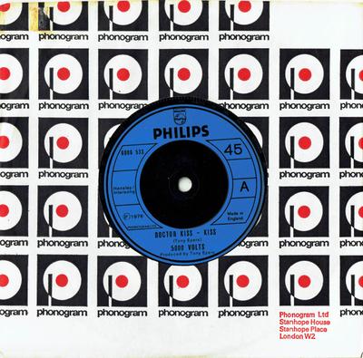 Disque 7 pouces 5000 VOLTS - Doctor Kiss - Kiss 6006533 Philips 1976 Royaume-Uni Soul/Funk Occasion