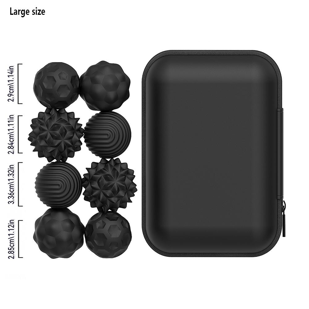 Магнітний сенсорний силіконовий м'яч для рук, м'який масажний тренажер з рельєфними точками, масажний м'яч для талії, спини та стоп, 4/8 штук