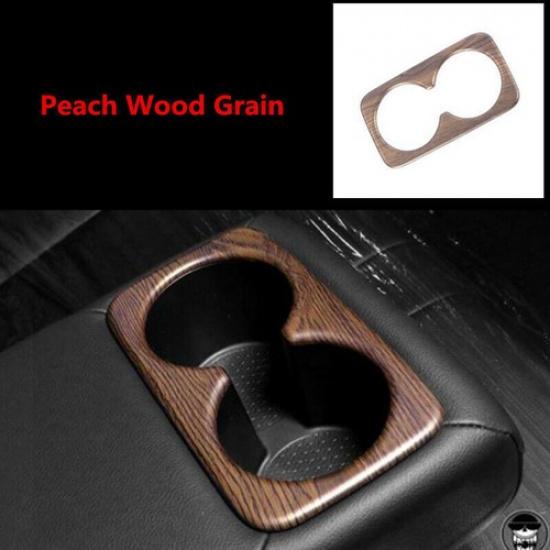 Peach Wood Grain Car Rear Water Cup Holder Cover Trim For Nissan Rogue -2024