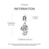 Original Charms Copper Happy Graduation Pink Girl Pendants Fit Charms Plata Bracelets For Women Women Jewelry Making Diy