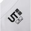 UNIQLO Cartoon Anime Letter Print Short Sleeve T-Shirt Men Tops White 437263-00