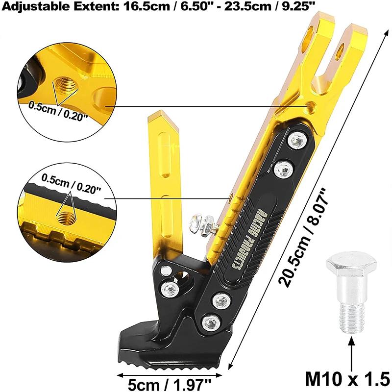 Motorcycle Kickstand Kick Bracket Motorbike Bicycle Adjustable Metal Foot Side Stand Supportor Parking Motorcycle Accessories