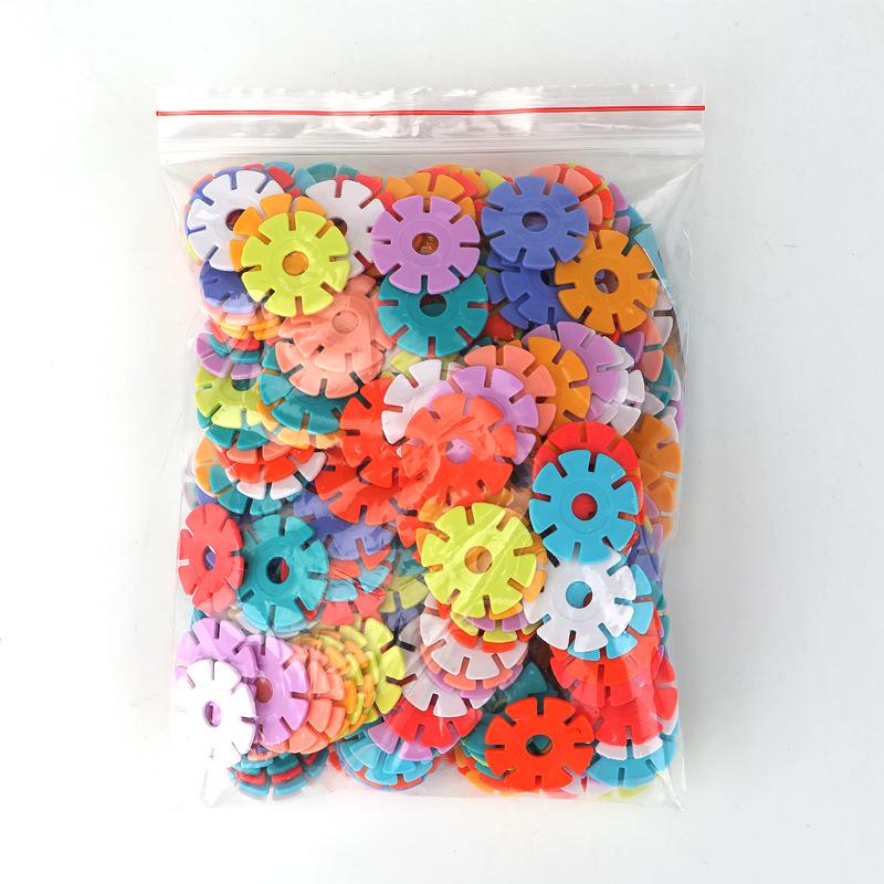Large Snowflake Building Blocks: Educational Interlocking Toy for Kindergarten and Baby Development