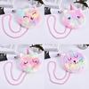 Charming Squinting Unicorn Plush Crossbody Bag Cute Round Shoulder Storage