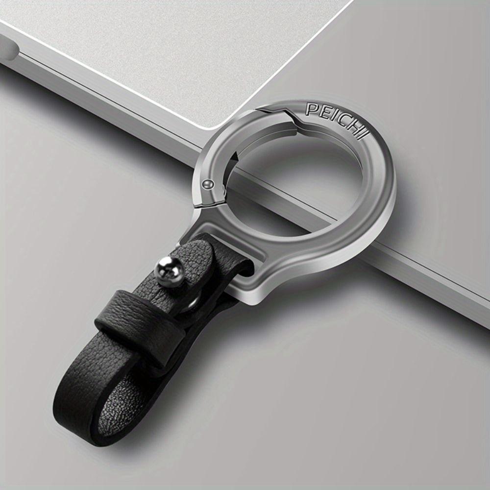 Leather Keychain Waist Belt Buckle Carabiner Car Key Holder Small Key Rings for Gift Outdoor Tool
