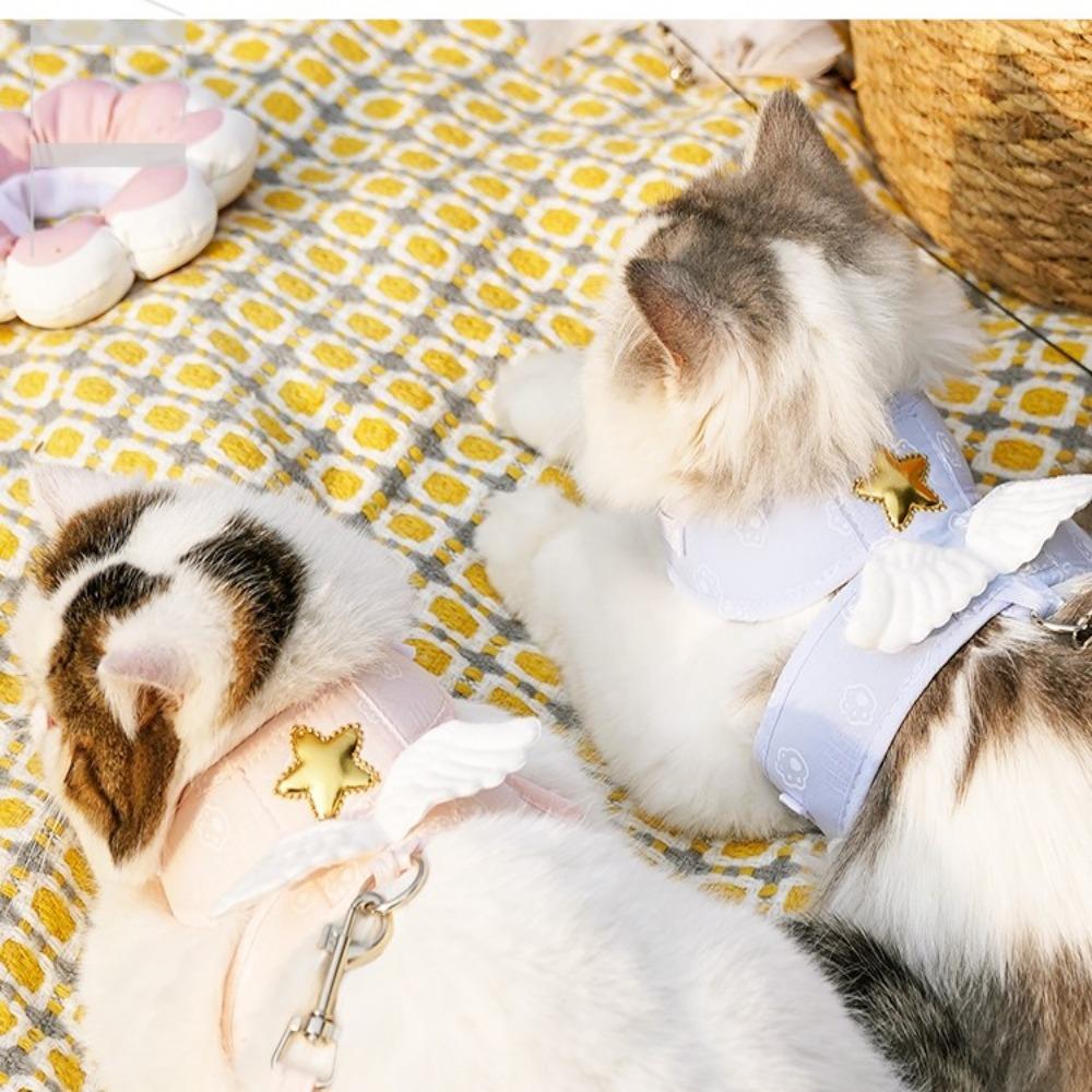 Breakaway with Wings Escape Proof for Walking Cat Collar Cat Vest Cat Harness Leash Dog Necklace
