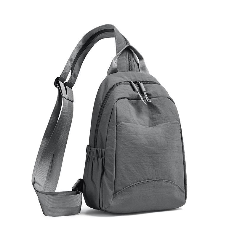 Women's Bag Multi-function Sport Large Capacity Solid Color Chest Bag Travel Backpack