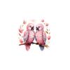 Cute Sweetheart Bird Self Adhesive Removable Toilet Lid Sticker Bathroom Home Decor