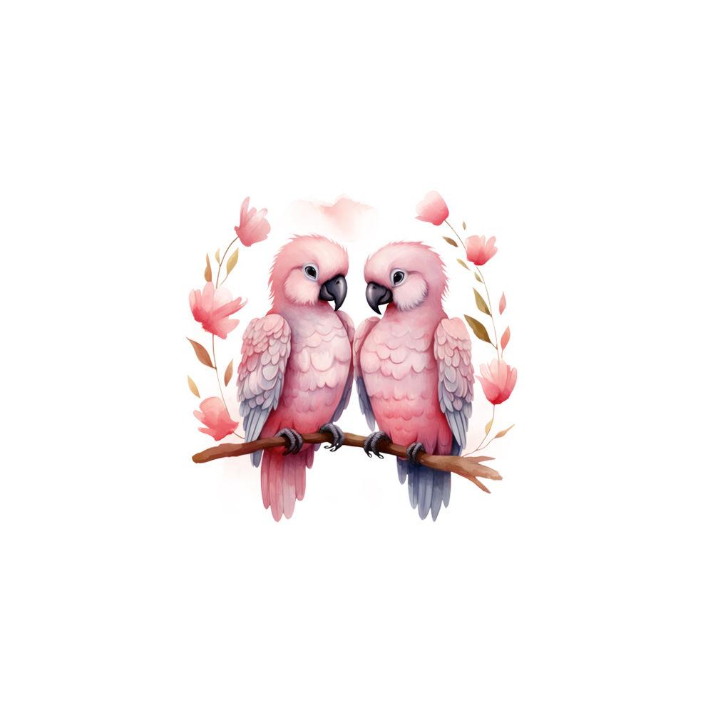 Cute Sweetheart Bird Self Adhesive Removable Toilet Lid Sticker Bathroom Home Decor