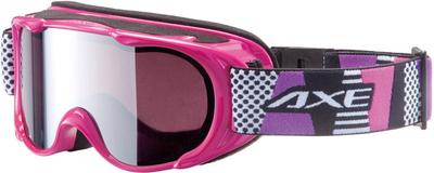 AXE Junior UV Silver Mirror Ski/Snowboard Goggles, Protection, Lens, Pink, AX270-WMD