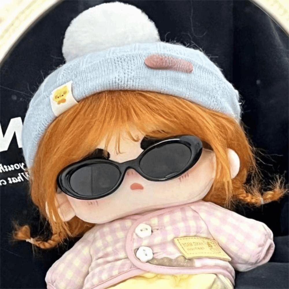 Plastic Doll Mini Glasses Miniature Doll Eyewear Doll Accessory Round Frame Glasses Kids Gift