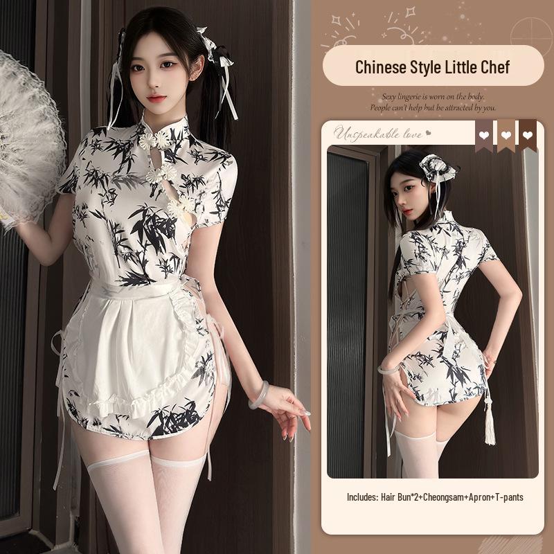 Xianyi Lingerie: Sexy Forbidding Style Cheongsam - Pure Desire Slit Bodycon 635.