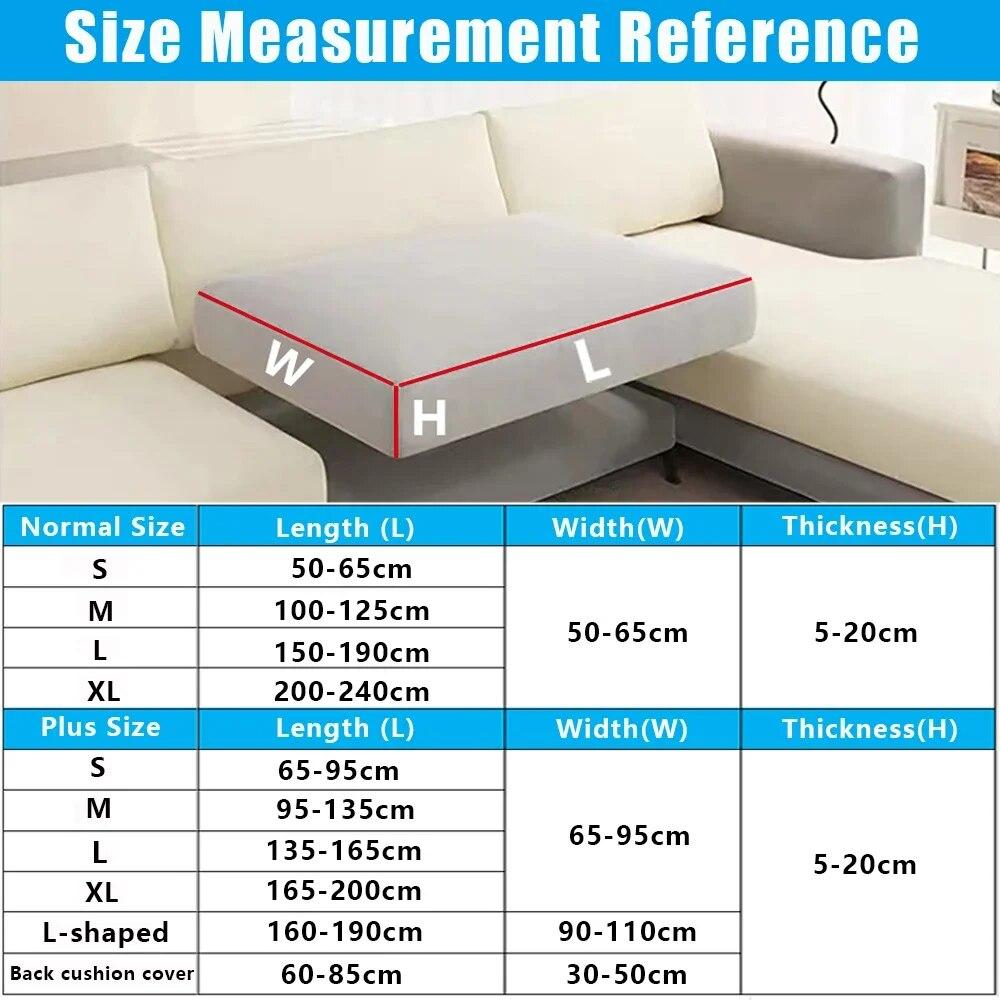 Jacquard Sofa Seat Cushion Cover Plain Color Stretch Thicken Sofa Cover For Living Room L Shape Corner Armchair Sofa Slipcovers