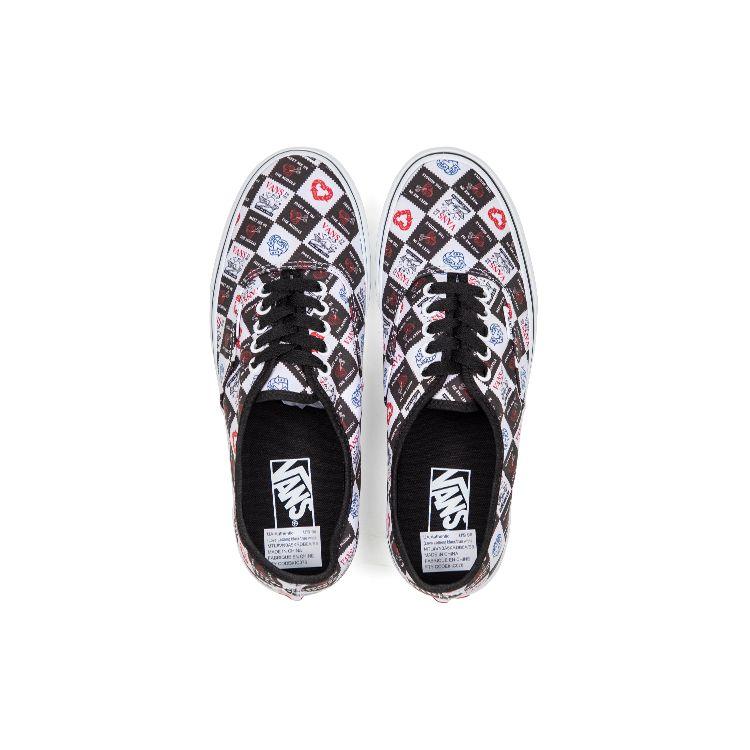 Vans Authentic Heart Checkerboard Low Top Skate Shoes Unisex sneaker Black White VN0A5KRDB0A